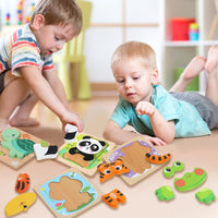 Totly™ Montessori Wooden Puzzle Set for Toddlers