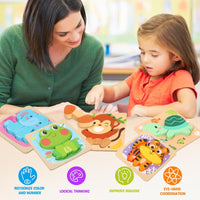 Totly™ Montessori Wooden Puzzle Set for Toddlers